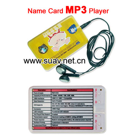 China super slim Name card mp3 player,credit card - MP-3600