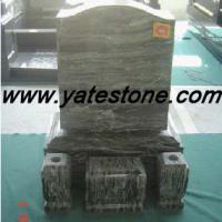 Large picture granite tombstone
