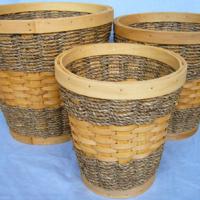 Large picture wooden basket