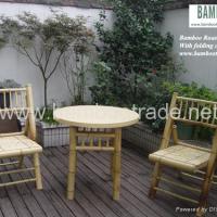 Large picture Bamboo table and folding chair
