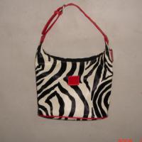 Large picture zebra print shoulder bag