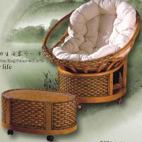 Large picture Indoor rattan chair and footstool