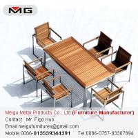 Large picture teak stainless steel dinner outdoor furniture