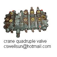 Large picture truck crane quadruple valve