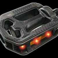 "Flash LED  Lighted bicycle pedal - BLACK