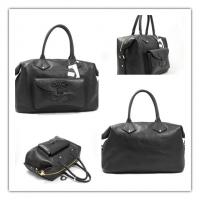 Large picture leather handbag