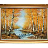 Large picture forest oil painting