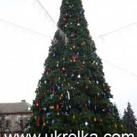Large picture giant artificial Christmas tree
