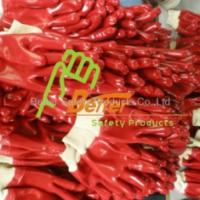Large picture High Quality Red PVC Dipped Work Gloves(BGPC102)