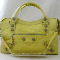 Large picture Balenciaga Import-lambskin handbag in yellow 0416