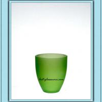 Large picture glass cup candle holder