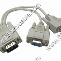 Large picture VGA Male to 2 Female Y Splitter Cable