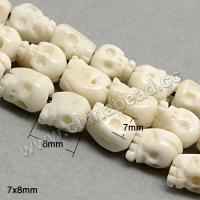 Large picture Carved bone skull beads