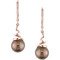 Large picture 14k Pink Gold Brown Freshwater Pearl Earrings