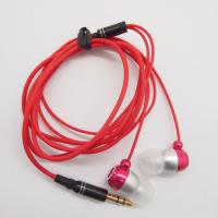 Large picture color red earphone with metal housing