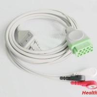 Large picture GE ECG cable with 3 leadwires,EKG cable