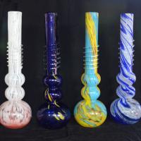 Large picture long hand blow fancy factory soft water glass pipe