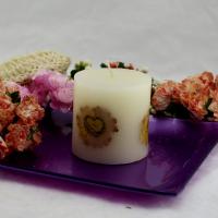 Large picture Dasiy Pillar Citronella Candle (RC-487)