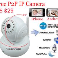 Large picture indoor wifi wireless pan tilt P2P ip camera