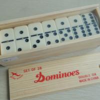 Large picture dominoes in wooden box