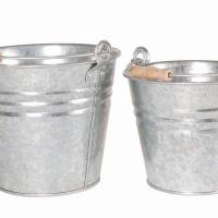 metal water bucket galvanized pail