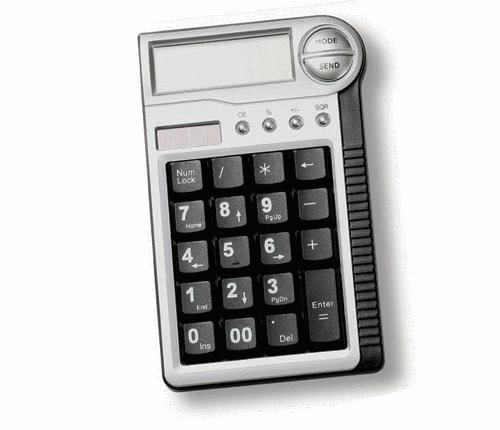 Calculator keypad with LCD display