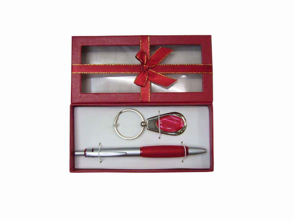 key chain+pen for gift set