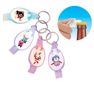 Bottle opener with flash light