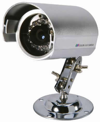 Color IR Waterproof CCD Camera with 12 IR LEDs