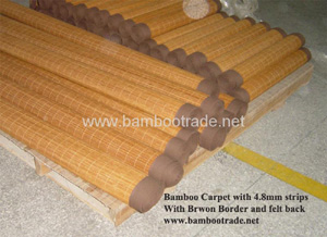 Bamboo carpet with 4.8mm strips