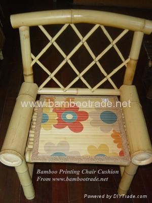 Bamboo printing chair cushion