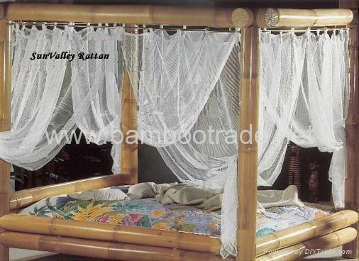Bamboo 4 poster bed