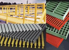 FRP gratings, profiles