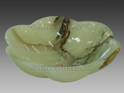 Green-onyx-round-vessel-sink-lily