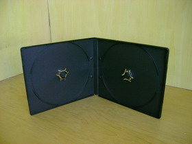 10mm double black square dvd case