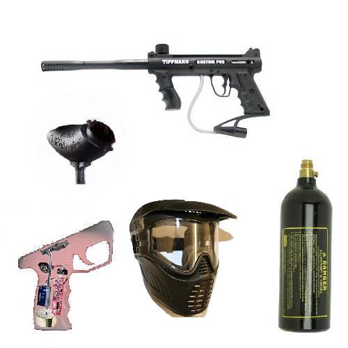 Tippmann CUSTOM PRO E ACT Paintball Marker Gun Set
