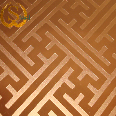 8k Mirror Etching Titanium Rose Gold - Decorative