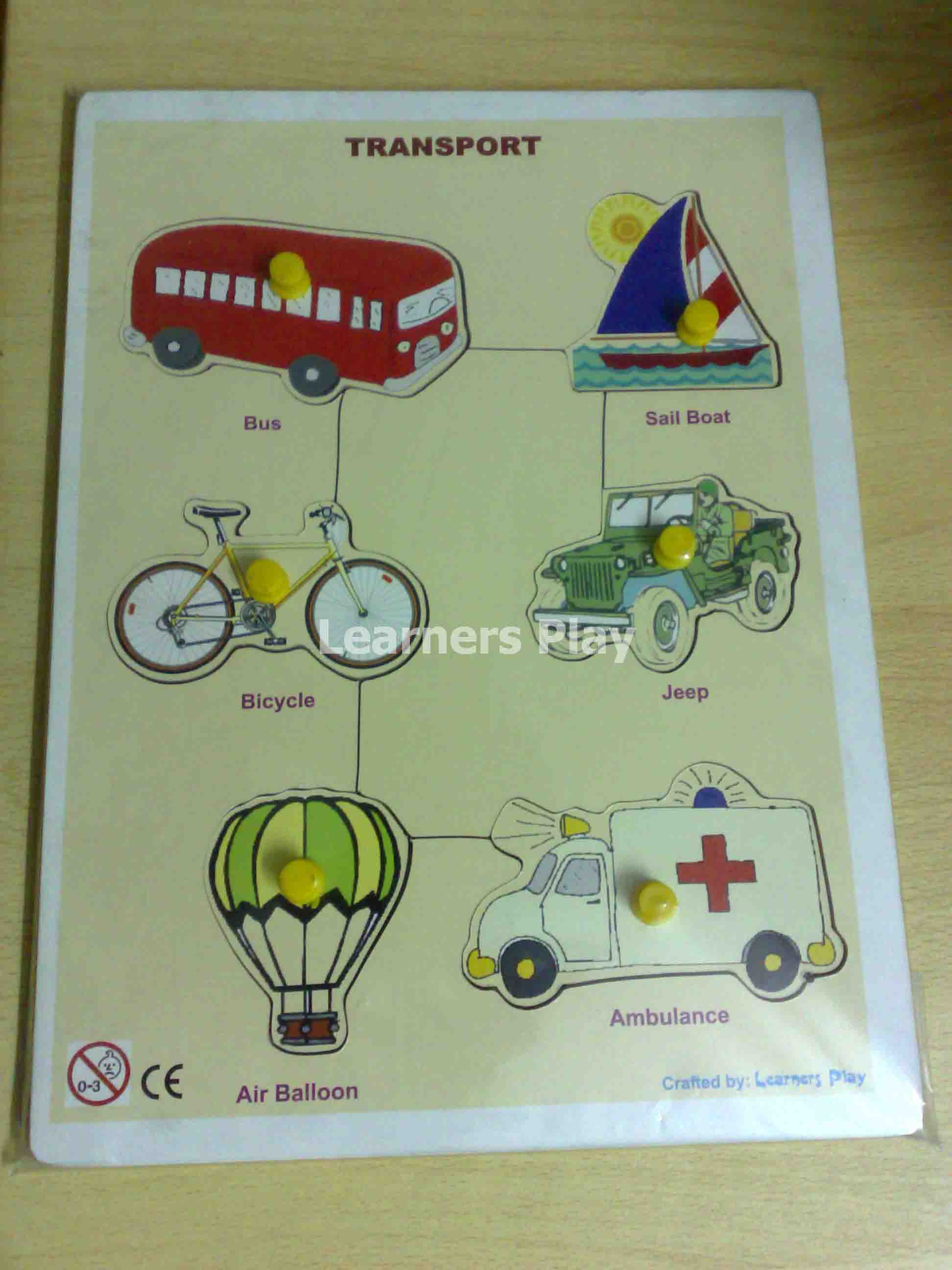 Wooden Peg Puzzle Transport