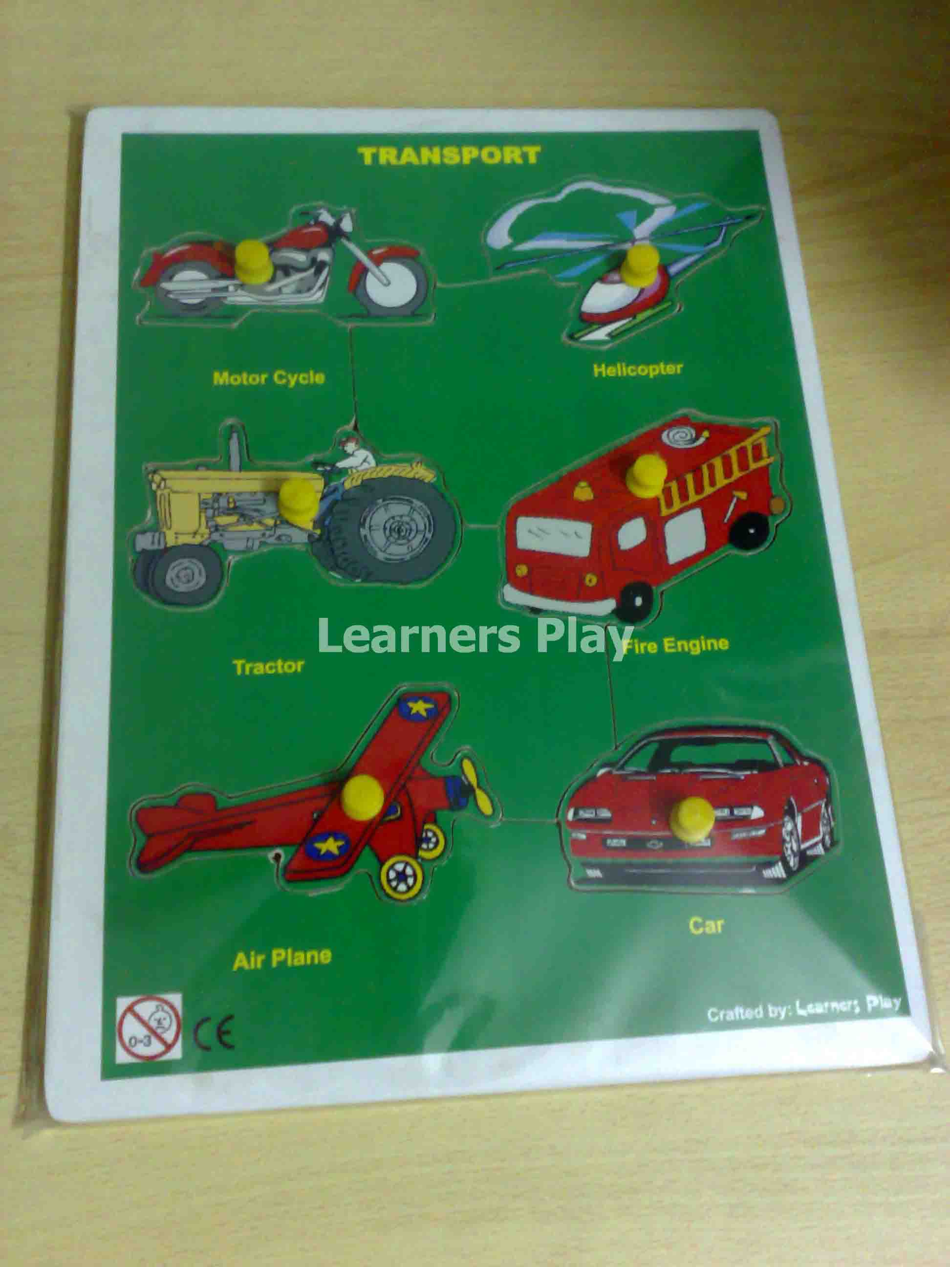 Wooden Peg Puzzle Transport