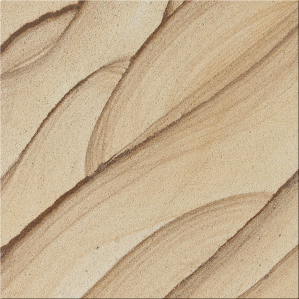 Yellow wooden-wave sandstone