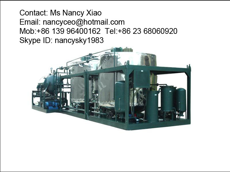 Black engine oil regeneration machine/ purifier