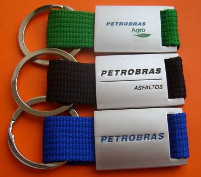 Metal keychain with strap