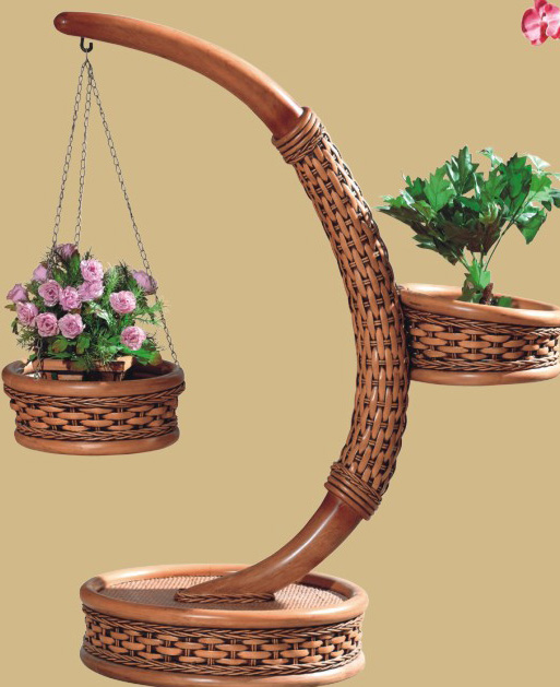 Indoor rattan planter stand (1)