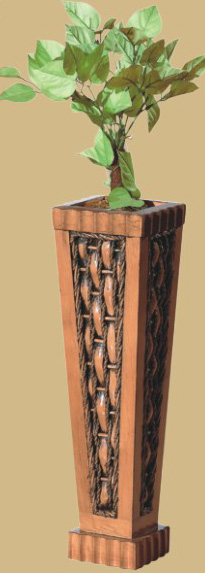 Indoor rattan vase