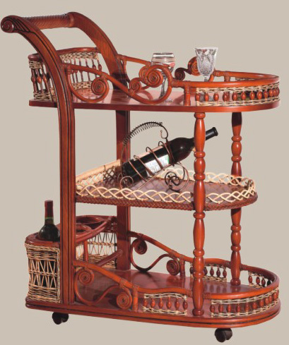 Indoor rattan dinning car