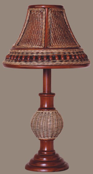 Indoor rattan table lamp