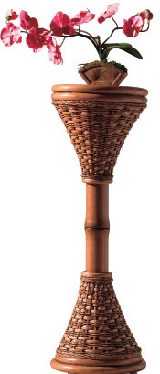 Indoor rattan planter stand (7)