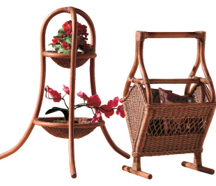 Indoor rattan planter stand (8)