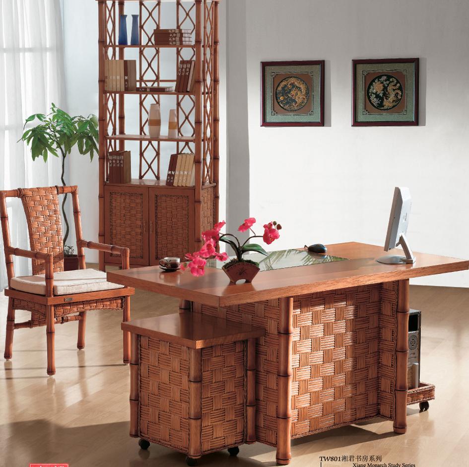 Indoor rattan study furniture (1)