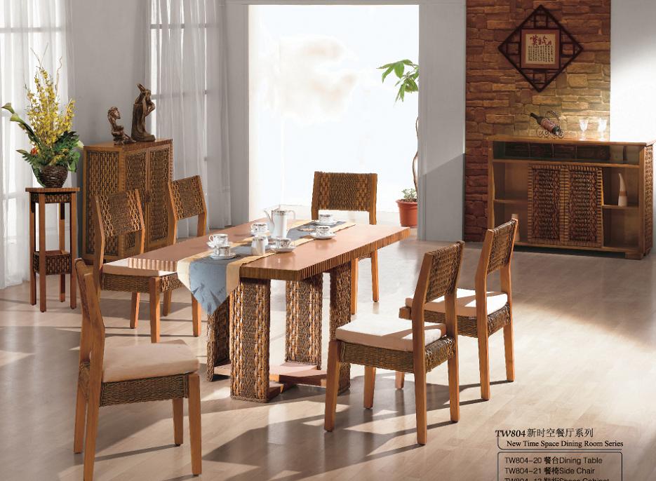 Indoor rattan dinning room furniture (6)
